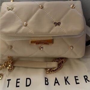 Ted Baker Beige Quilted Shoulder Bag leather
